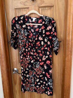 H&M floral print mini dress